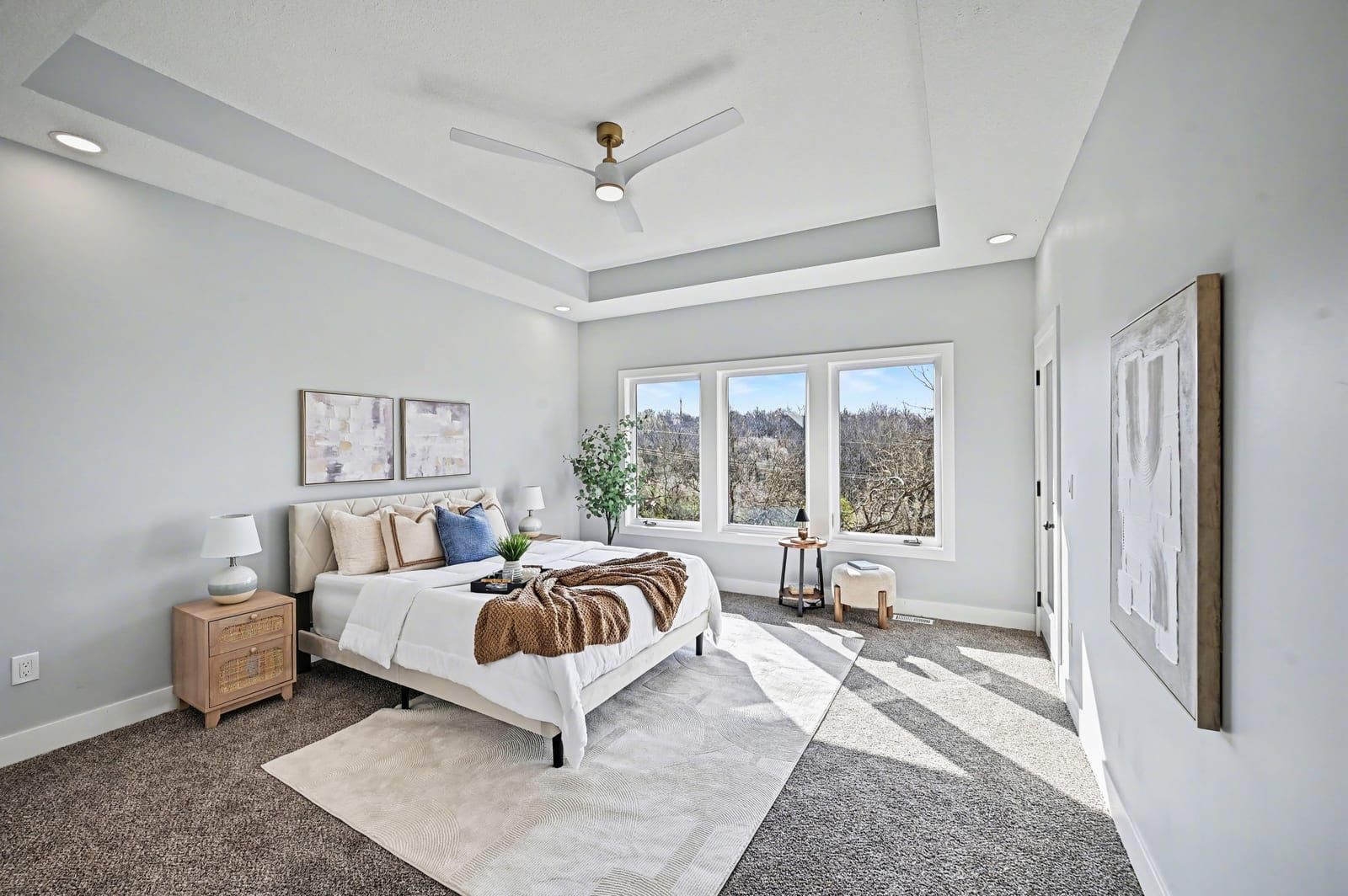 Primary suite in an AG Custom Homes build