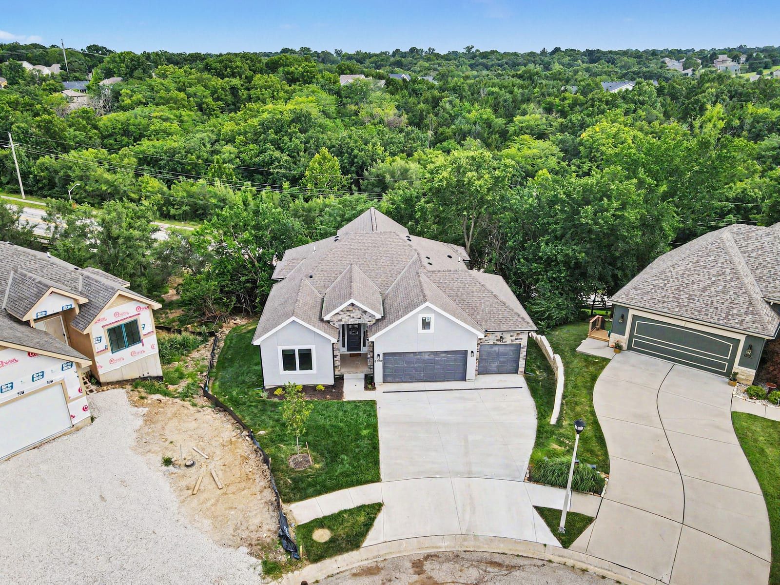 Aerial view of the neighborhood